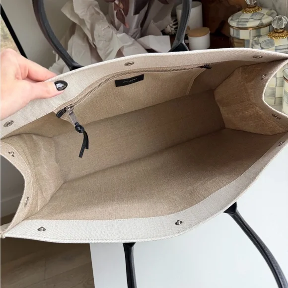 Saint Laurent Rive Gauche Beige Shopping Tote - Picture 8 of 15